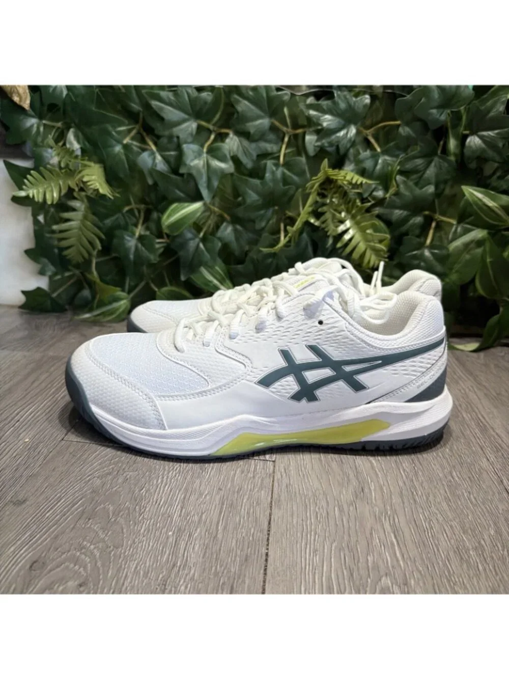 Asics Gel-Dedicate 8 Wide White Ironclad 1041A410-108 Men's Size 9